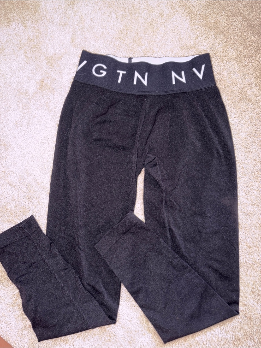 NVGTN Black  Leggings with Branded Waistband size Medium